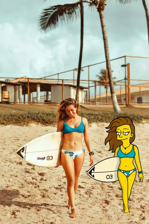 AI The Simpsons generator - photo to The Simpsons style example