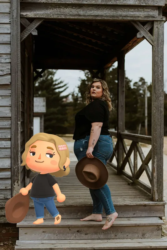 AI Animal Crossing generator - photo to Animal Crossing style example