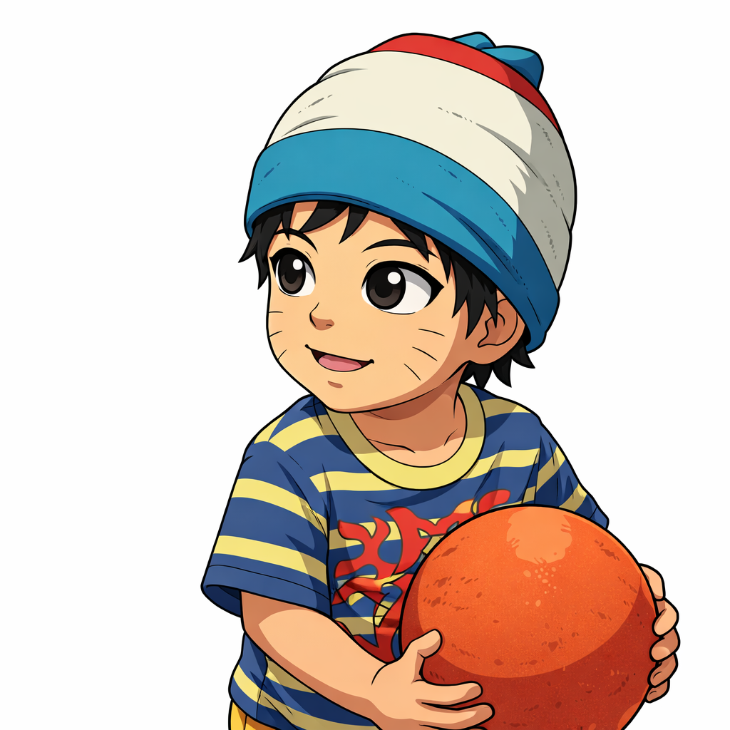 Naruto style AI art example