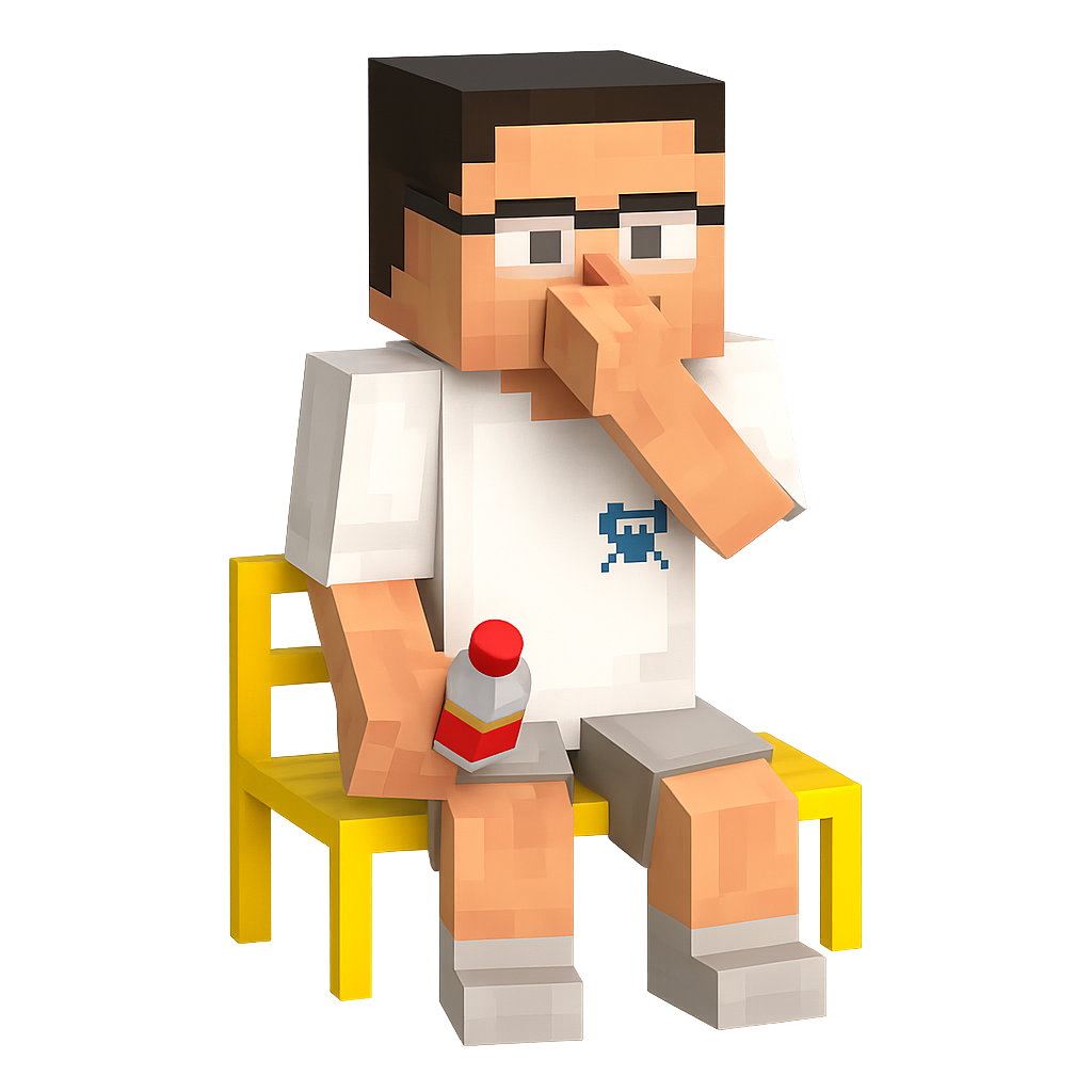 Minecraft style AI art example